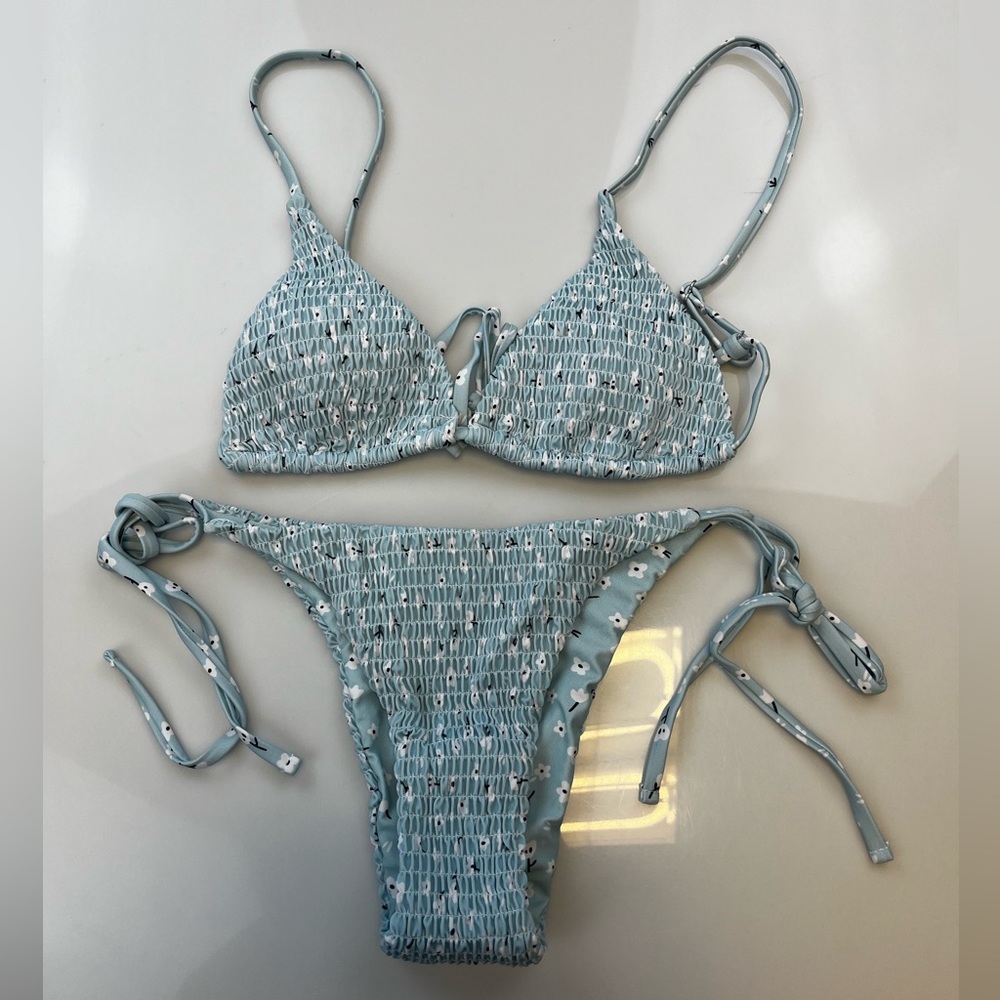 Moshengqi Smocked Floral Bikini Set N103-24
